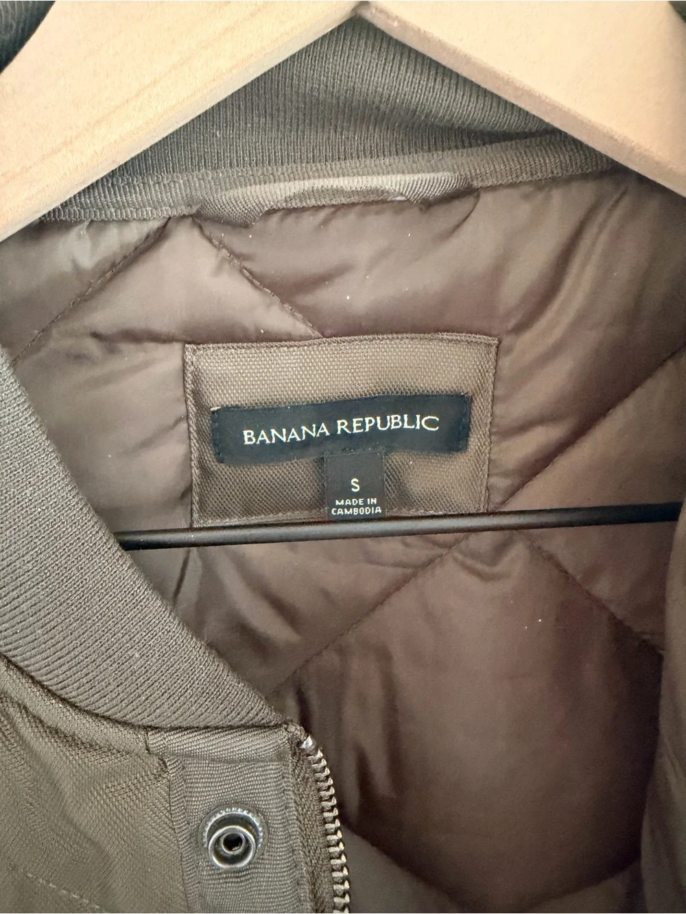 NWOT men’s banana republic quilted bomber jacket small